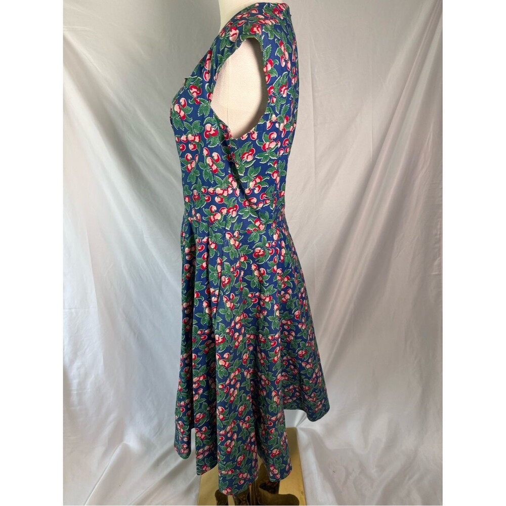 Emmy Design Sweden The Goodness Gracious Cherry Print Dress Vintage Style US 12 - Picture 3 of 12